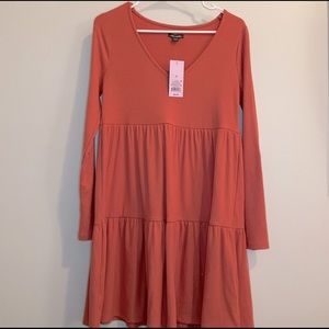 Orange Long Sleeve Dress